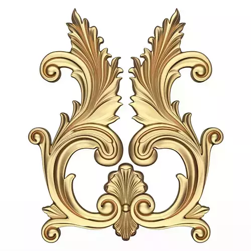 Carved Plaster Molding Decoration 042 Low-poly 3D model