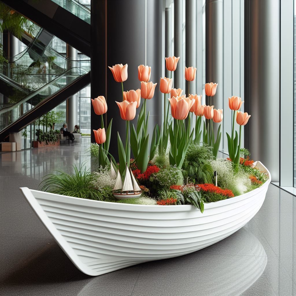 Boat Planter 3D print model_1