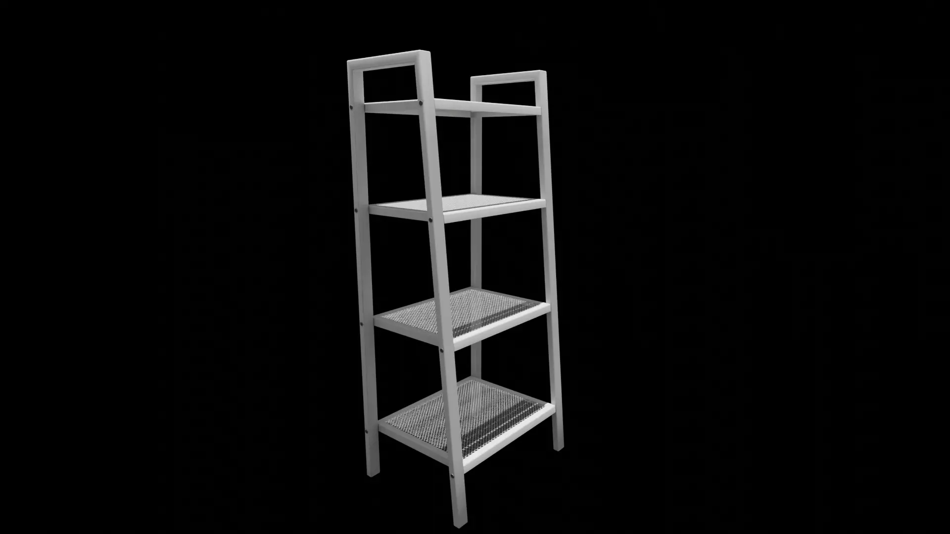 Scandinavian Shelf Rack Free 3D model