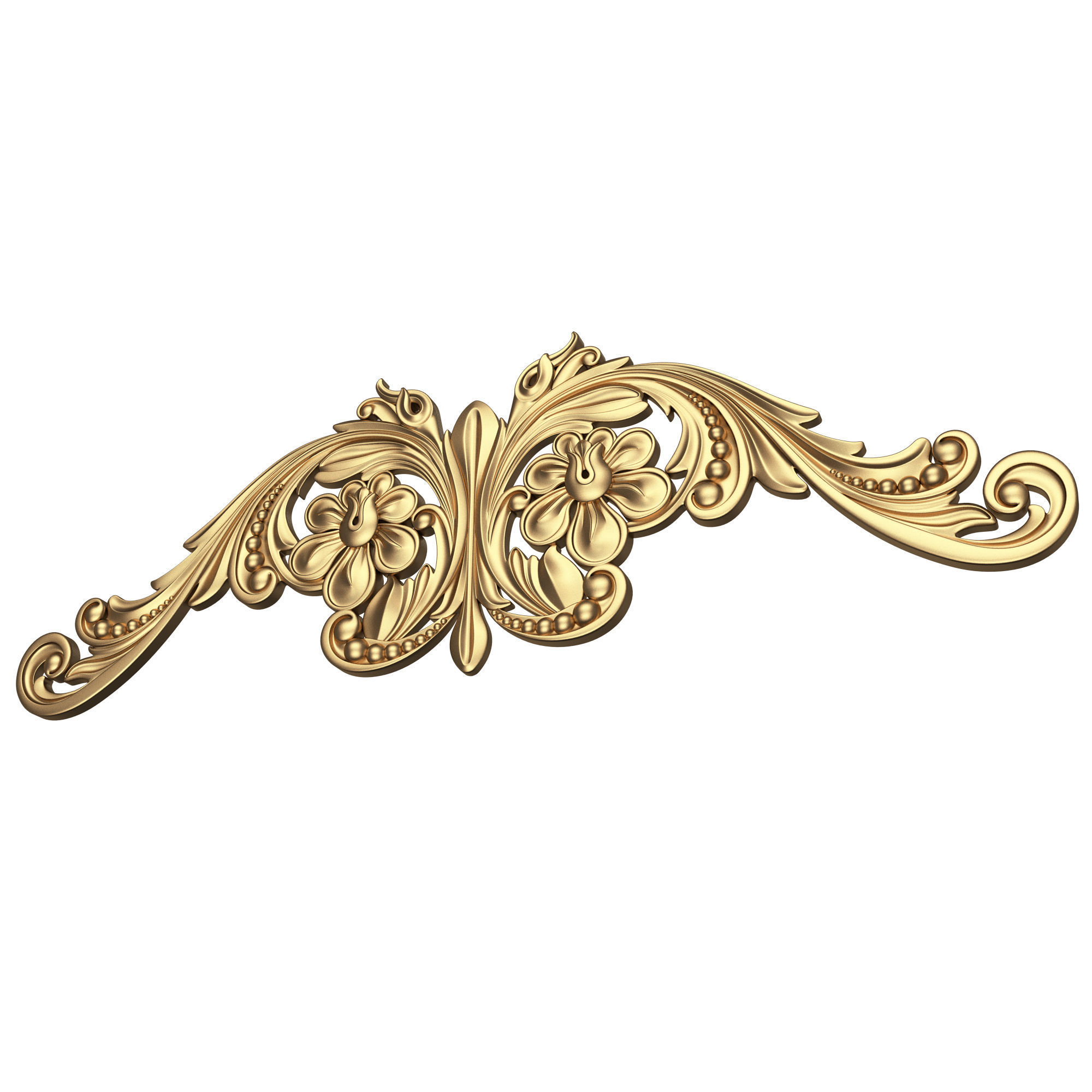 Collection of Carved Plaster Molding Decorations Low-poly 3D model_29