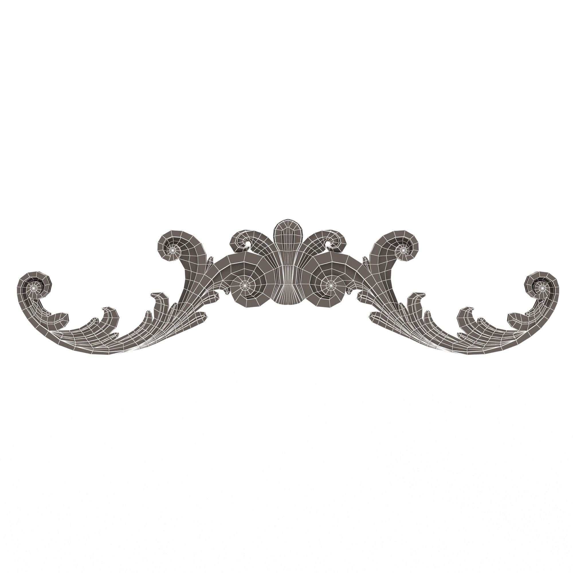 Collection of Carved Plaster Molding Decorations Low-poly 3D model_54