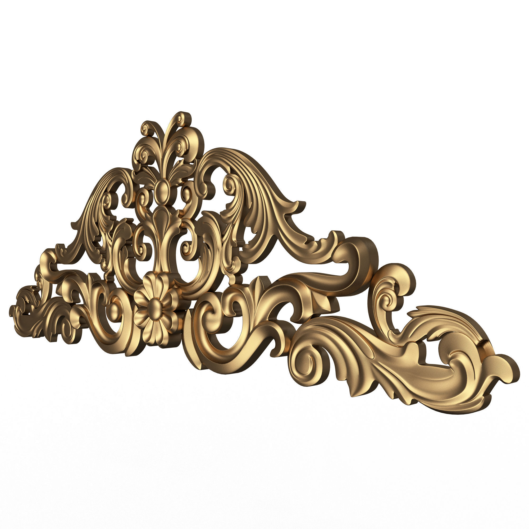 Collection of Carved Plaster Molding Decorations Low-poly 3D model_34