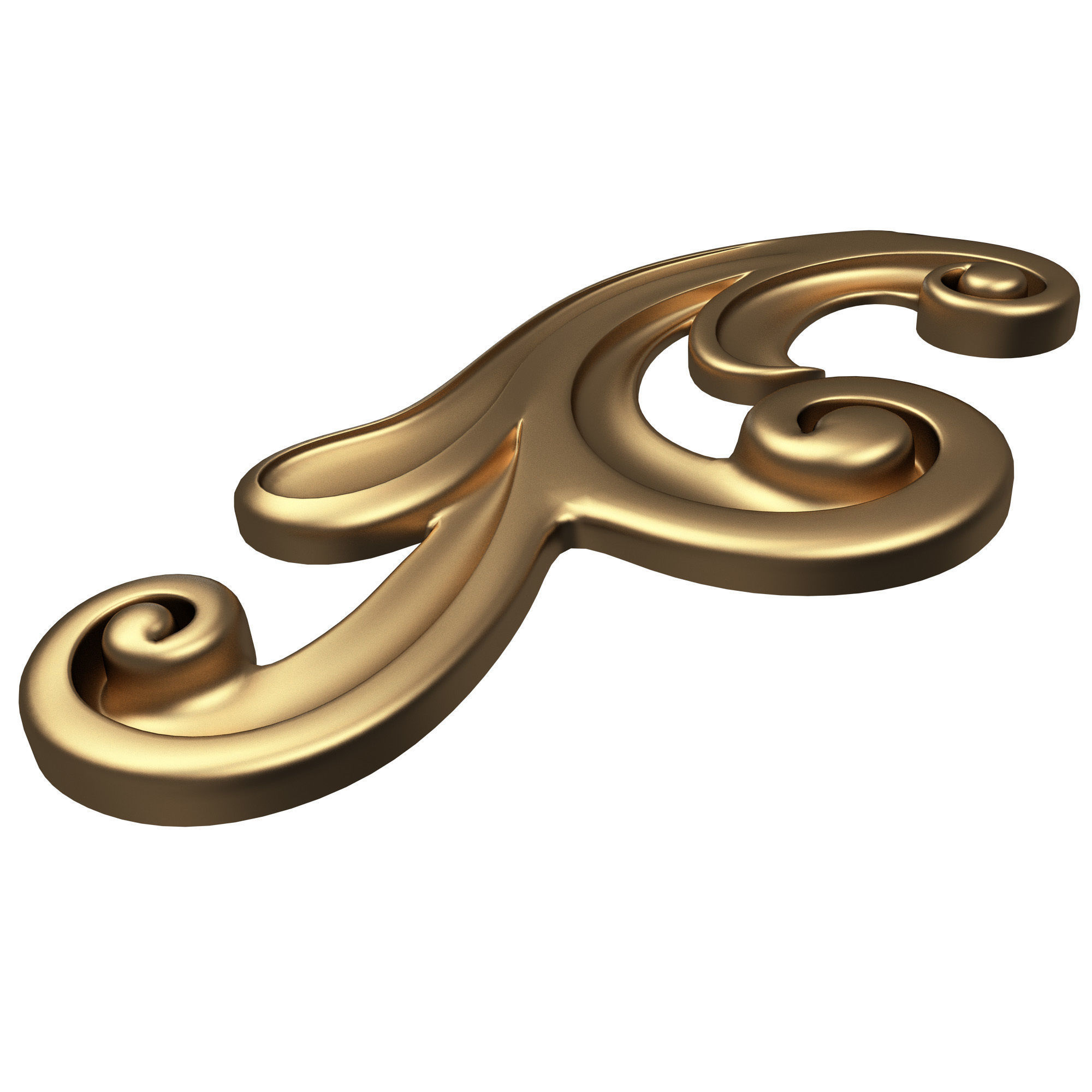 Collection of Carved Plaster Molding Decorations Low-poly 3D model_20