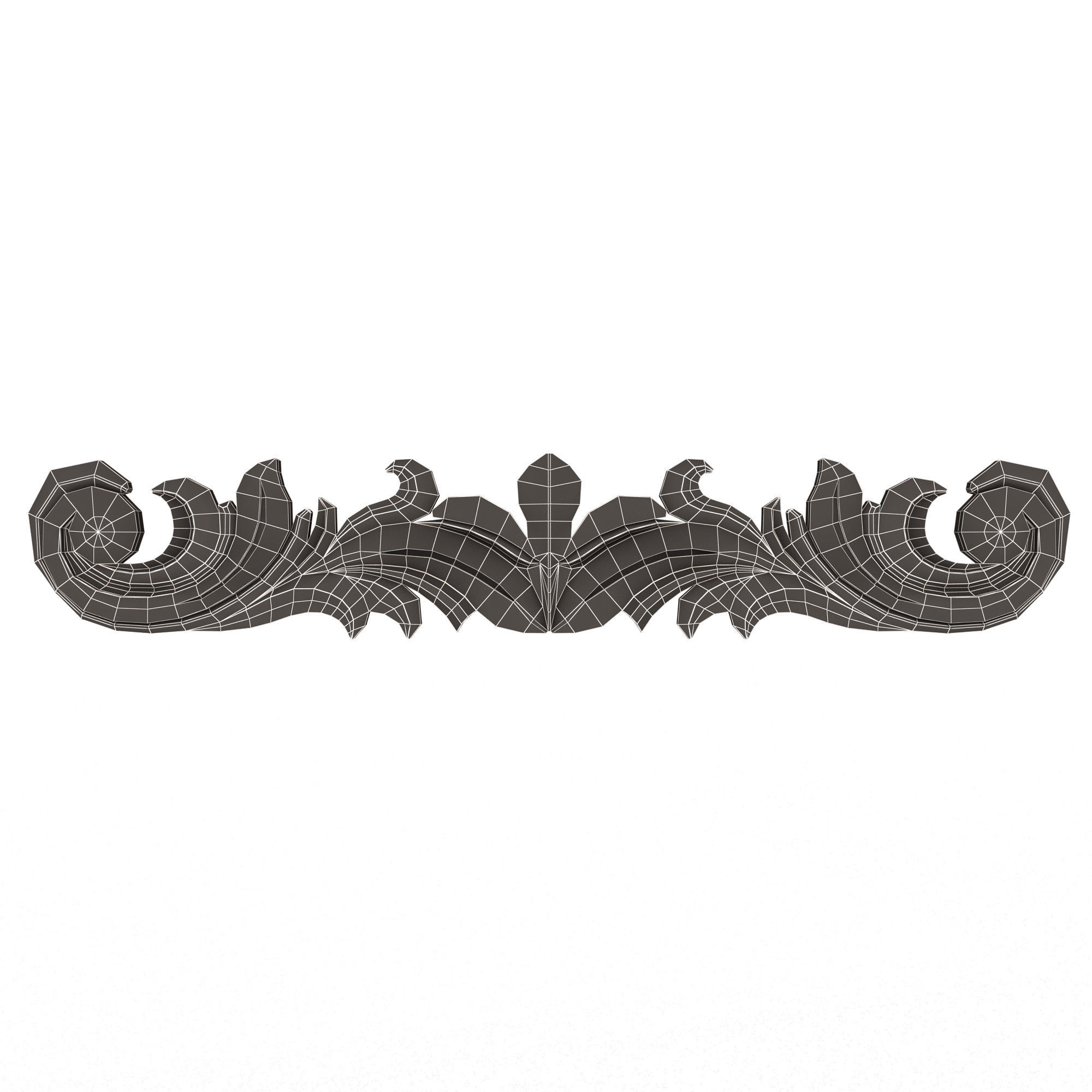 Collection of Carved Plaster Molding Decorations Low-poly 3D model_55