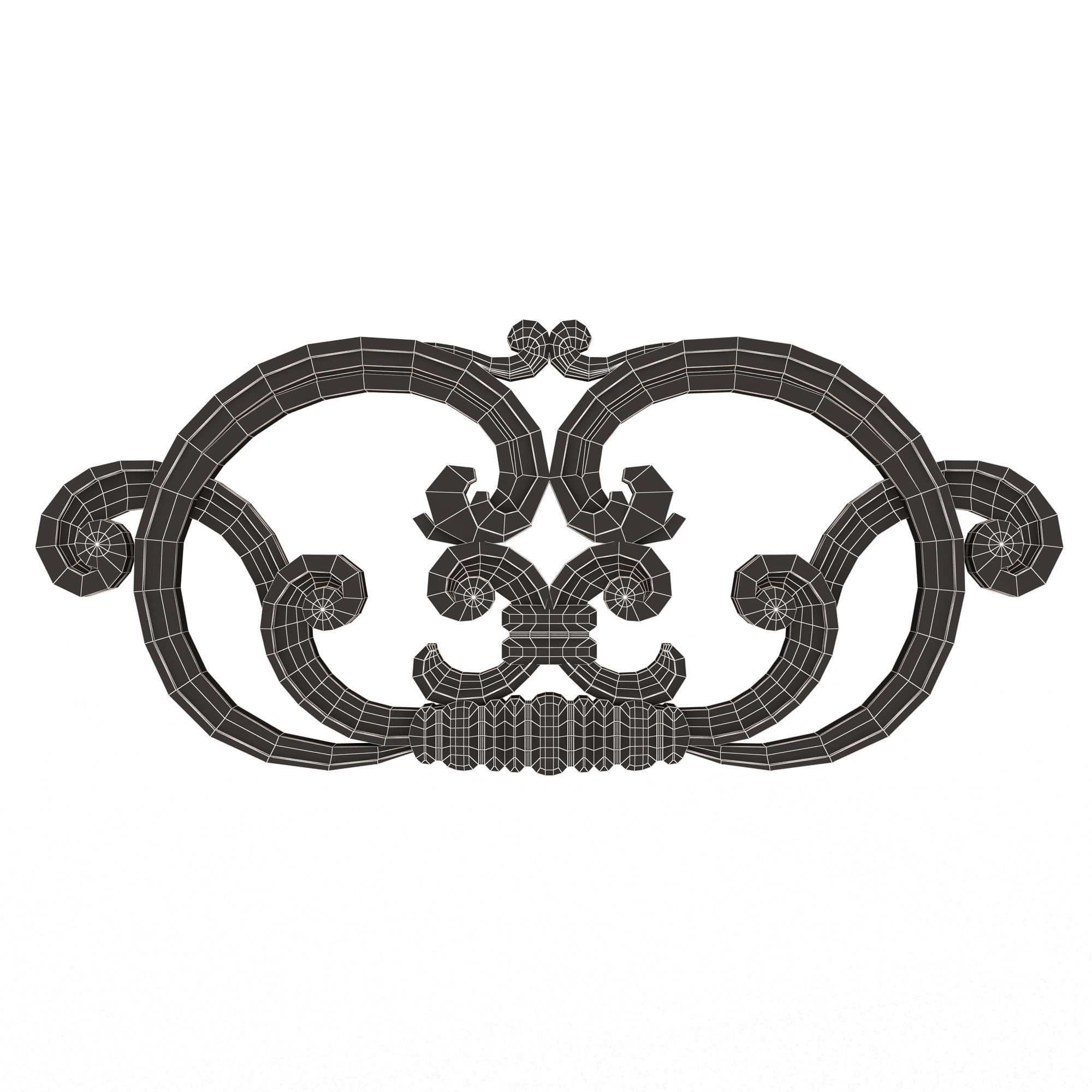 Collection of Carved Plaster Molding Decorations Low-poly 3D model_56