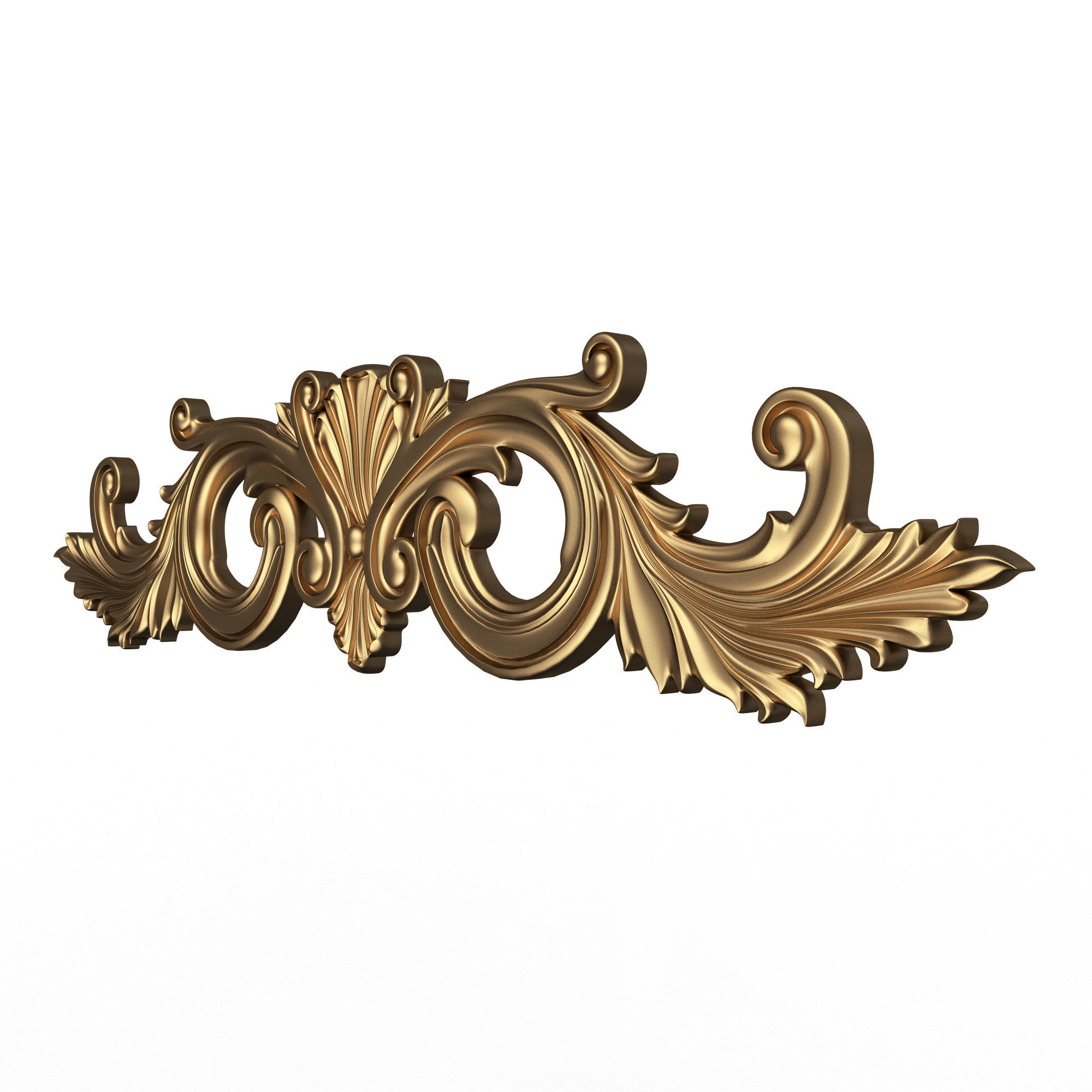 Collection of Carved Plaster Molding Decorations Low-poly 3D model_40