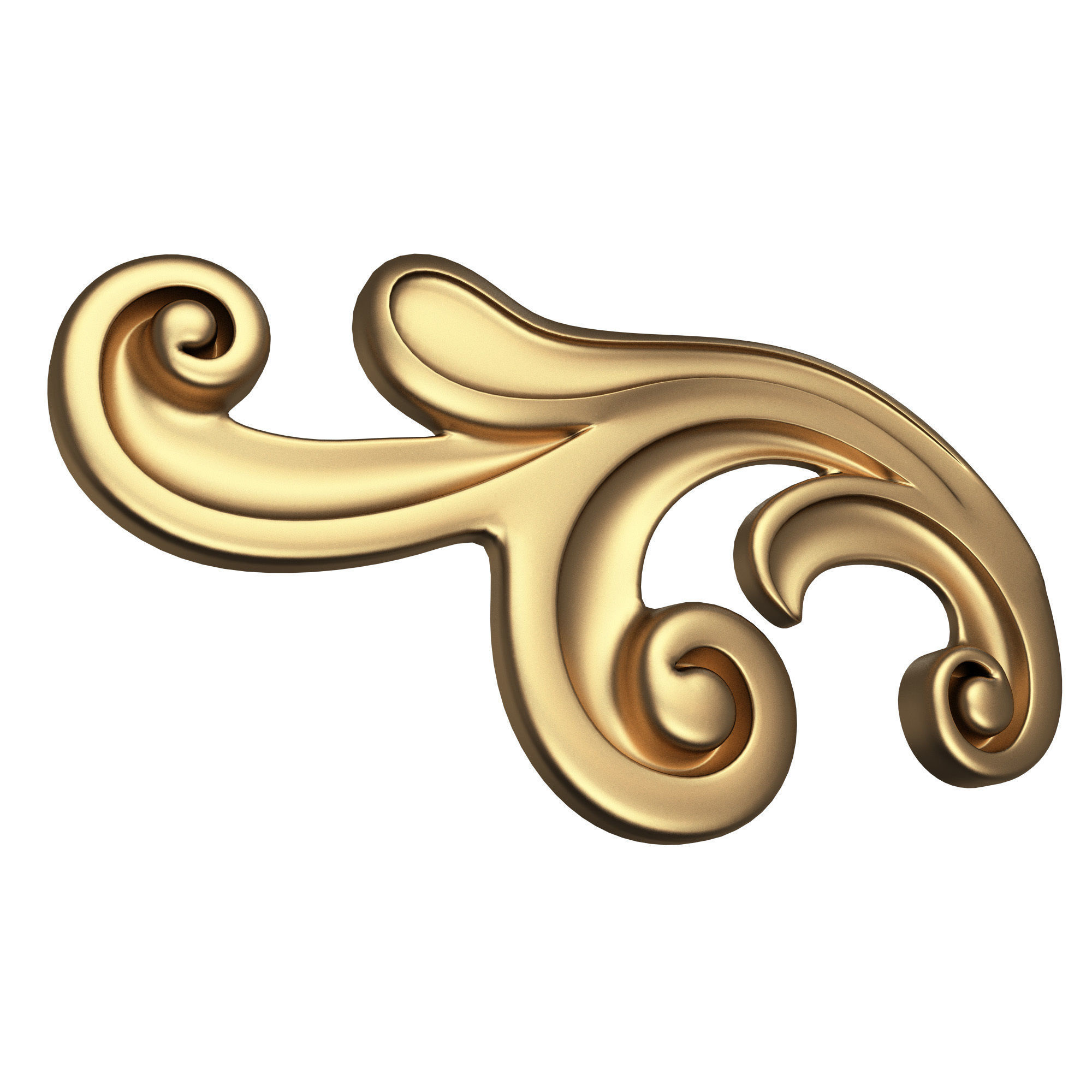 Collection of Carved Plaster Molding Decorations Low-poly 3D model_19