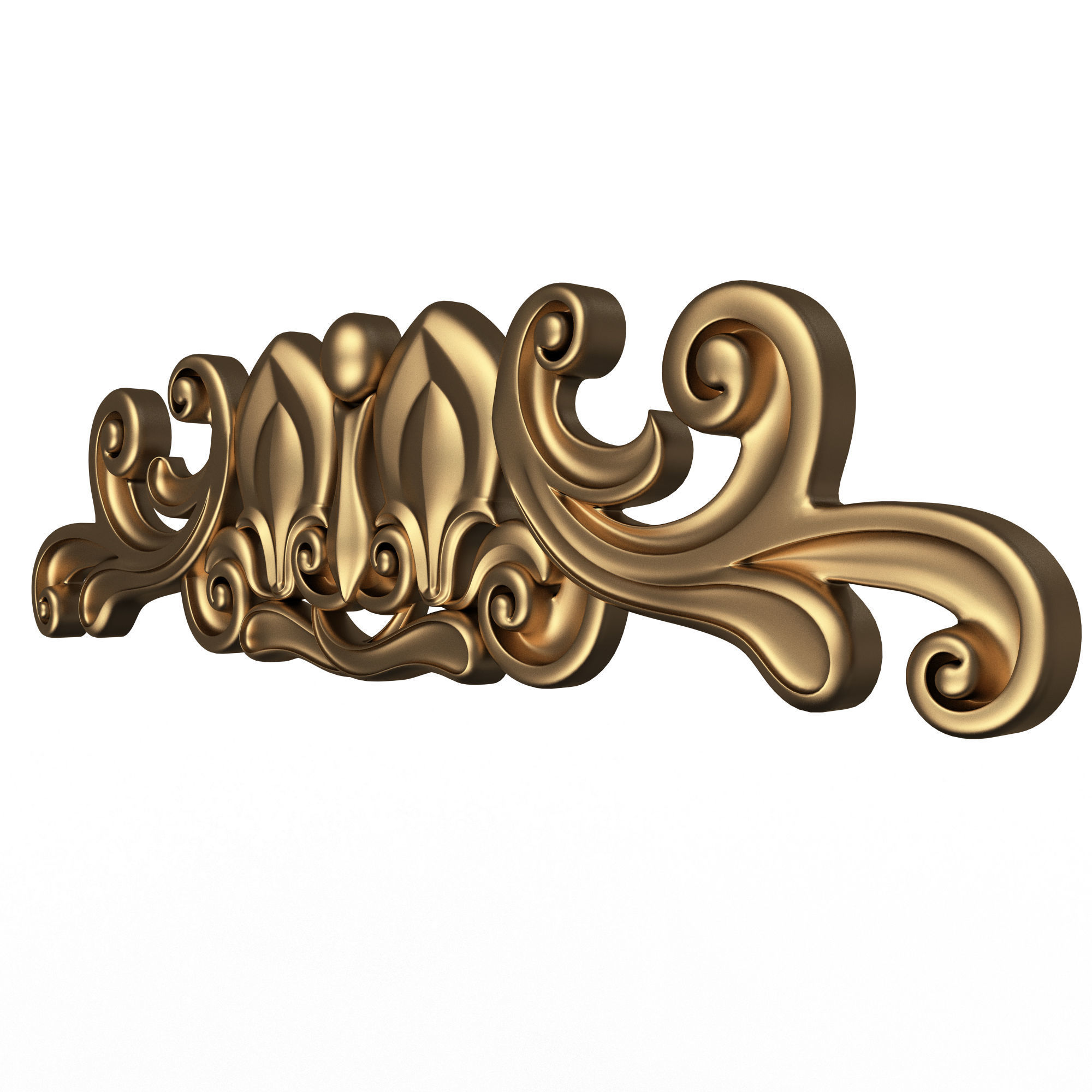 Collection of Carved Plaster Molding Decorations Low-poly 3D model_22