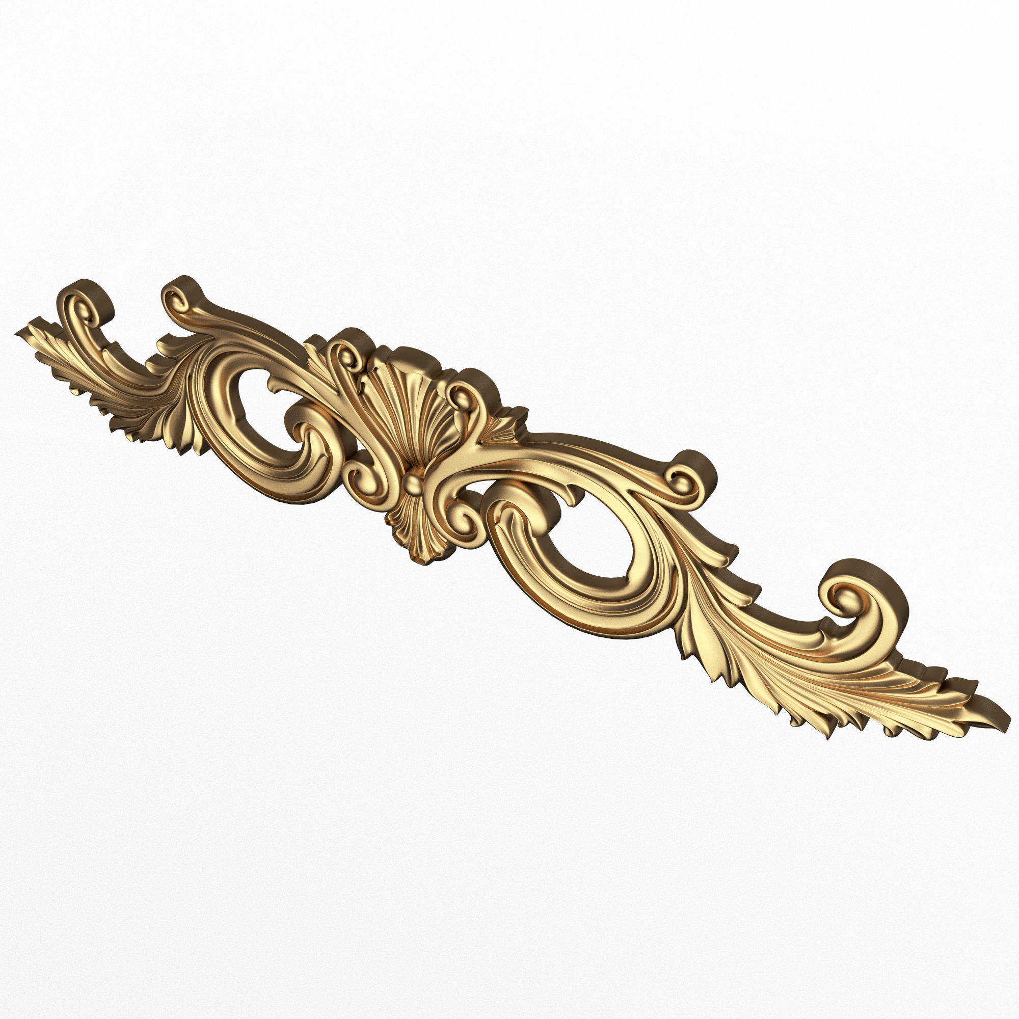 Collection of Carved Plaster Molding Decorations Low-poly 3D model_41