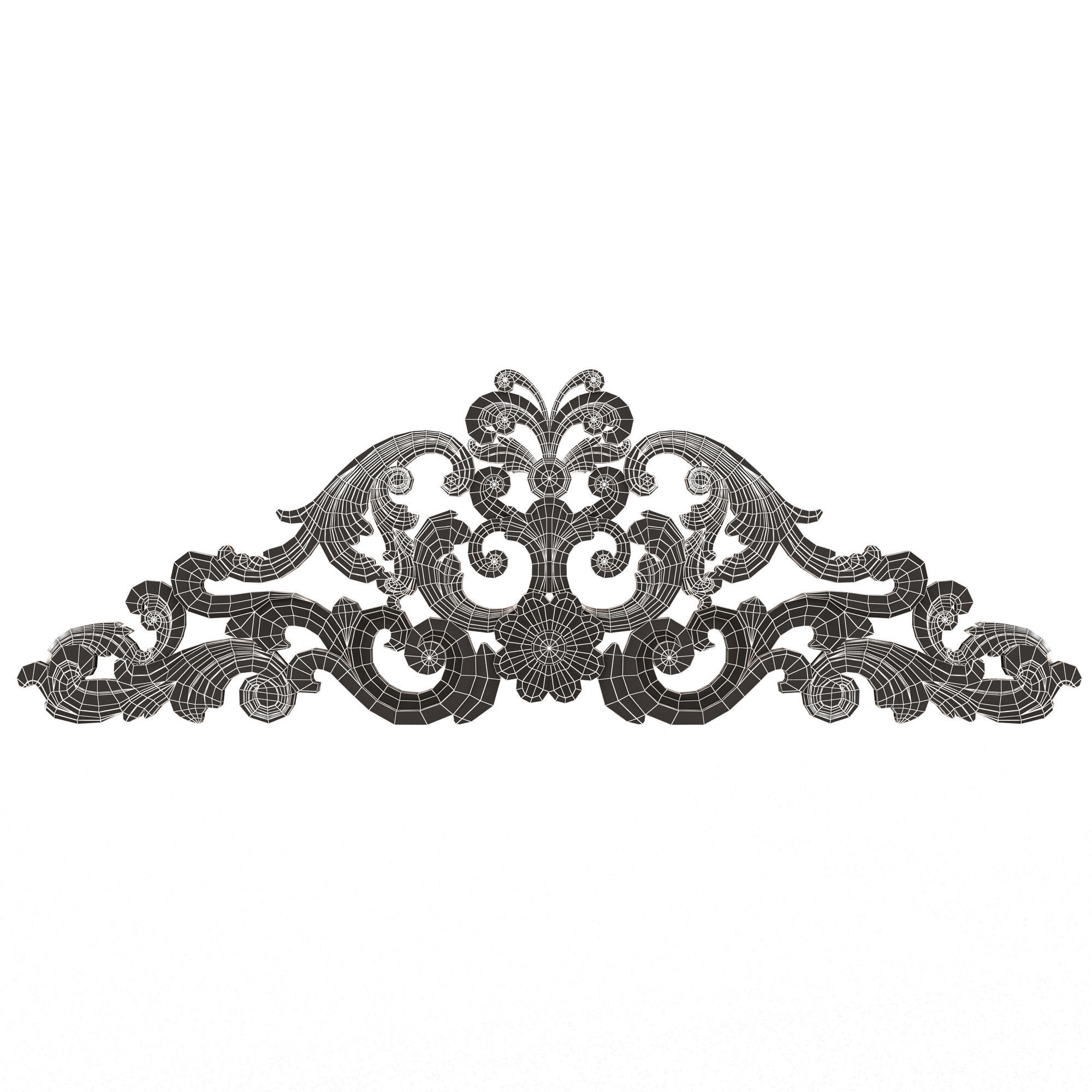 Collection of Carved Plaster Molding Decorations Low-poly 3D model_64