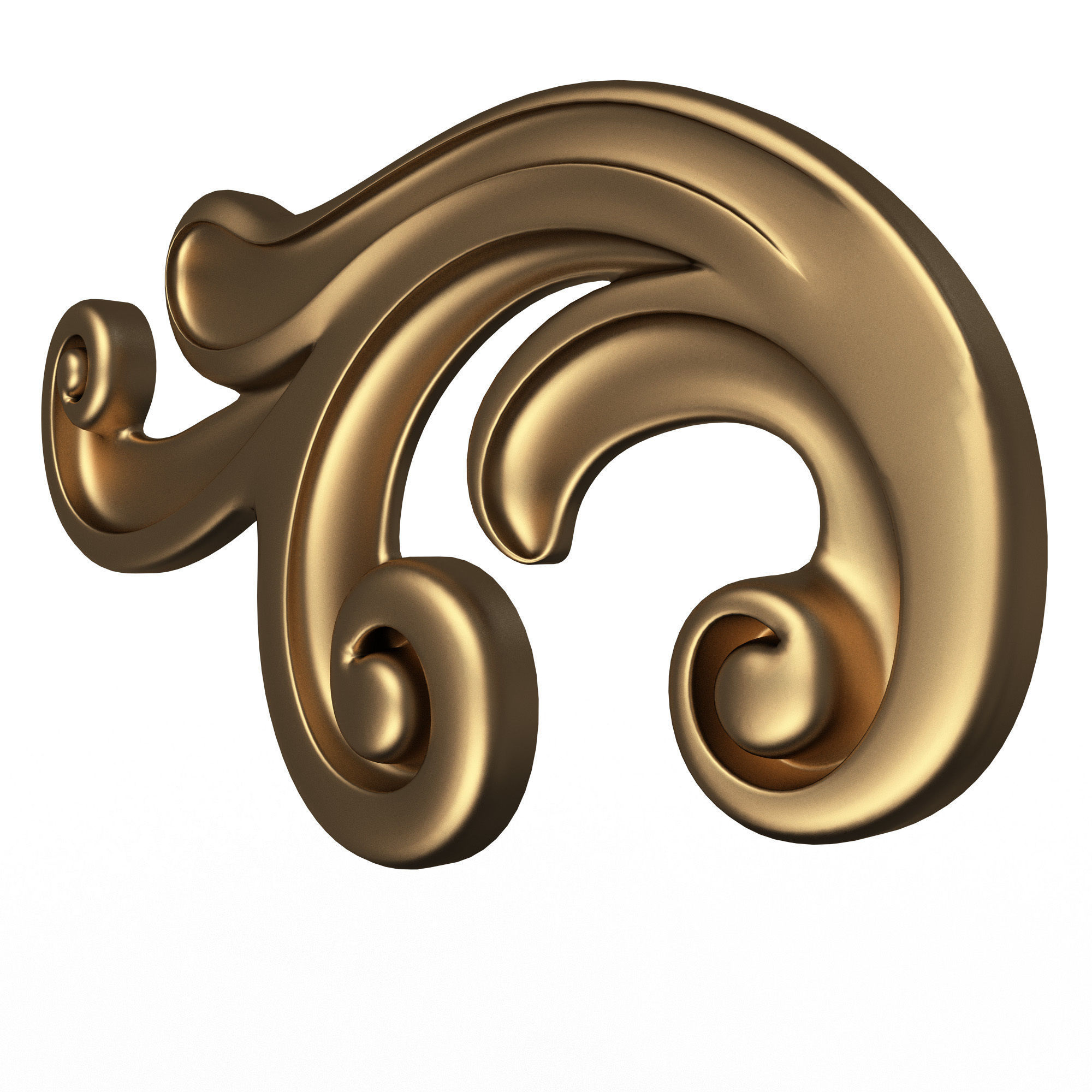 Collection of Carved Plaster Molding Decorations Low-poly 3D model_18