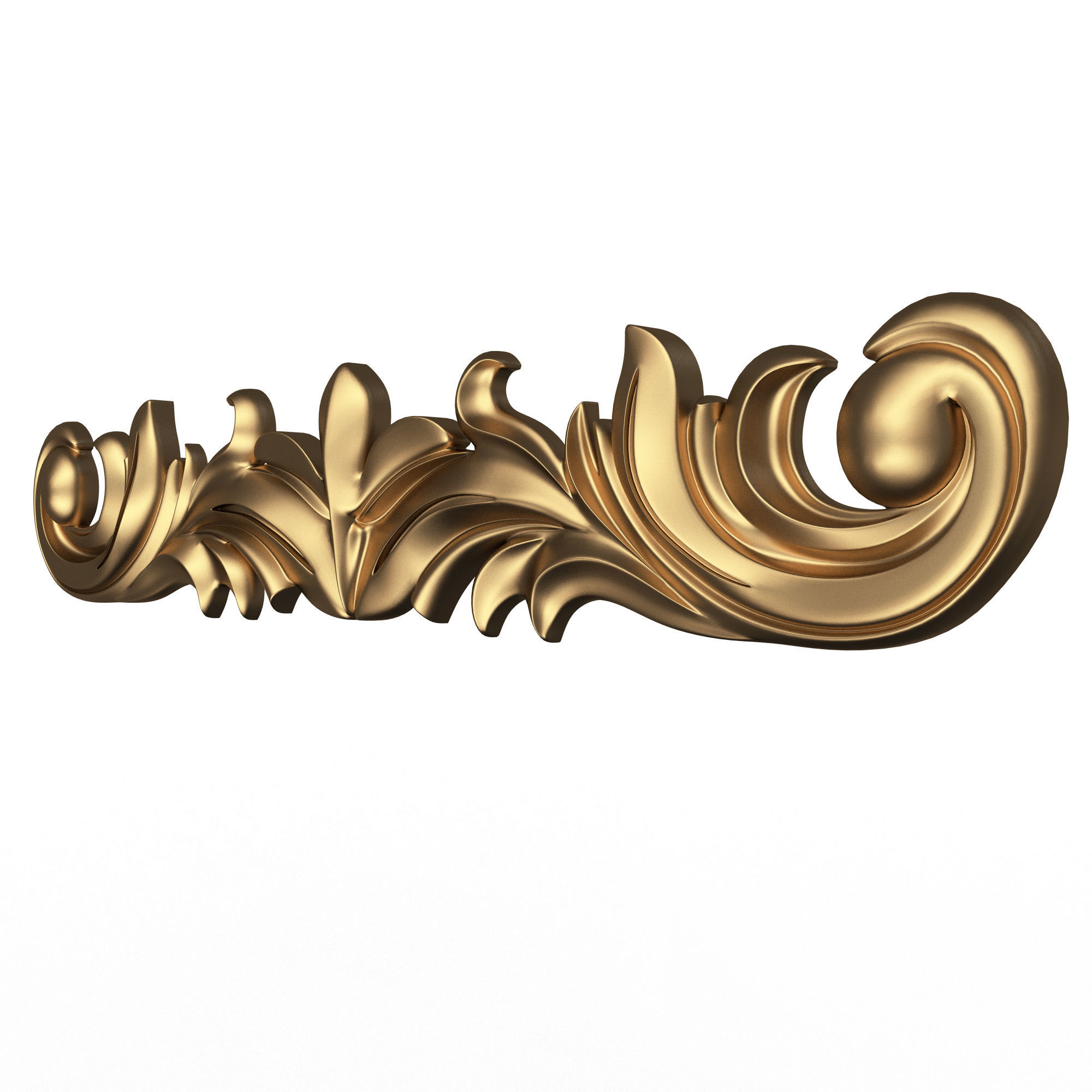 Collection of Carved Plaster Molding Decorations Low-poly 3D model_5