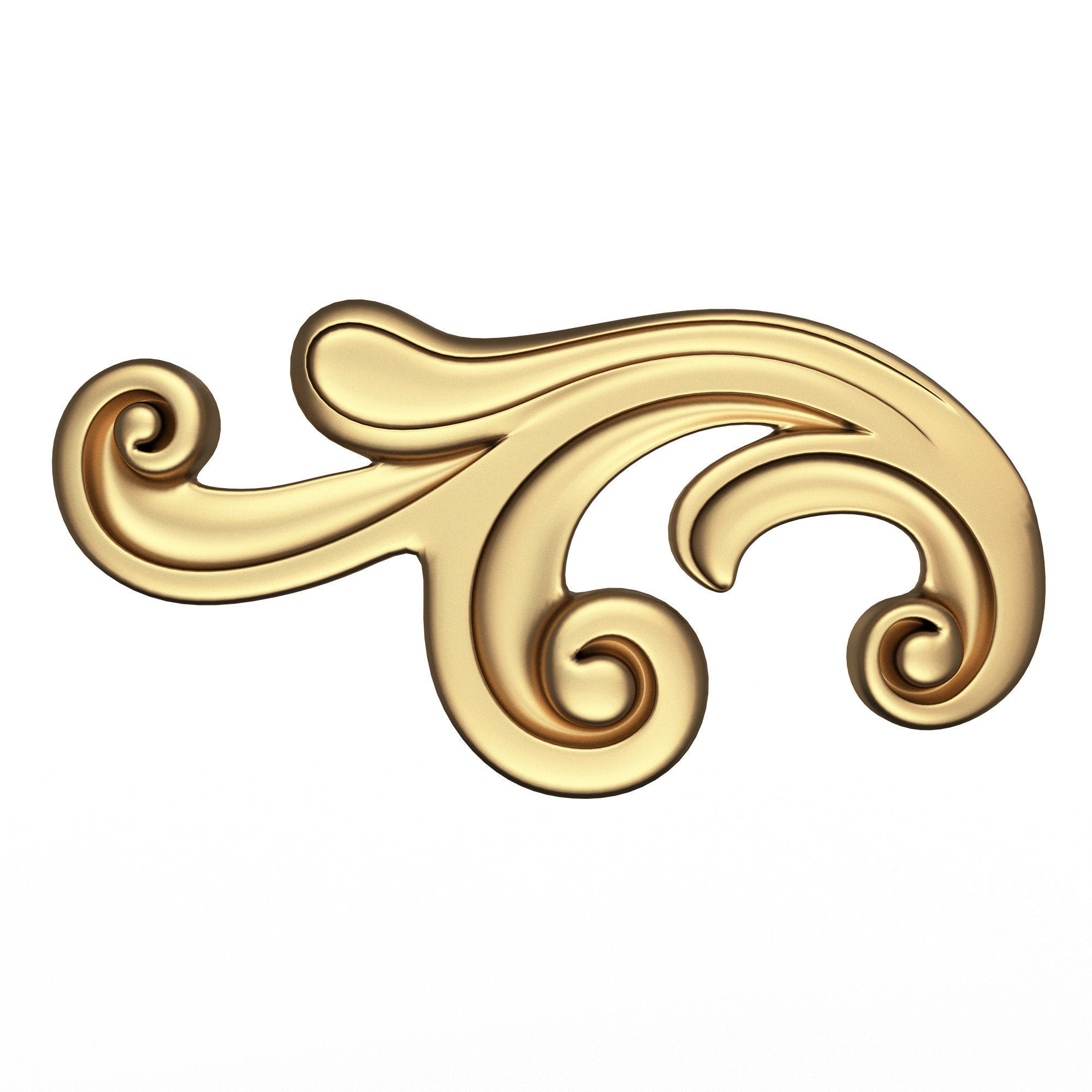 Collection of Carved Plaster Molding Decorations Low-poly 3D model_17