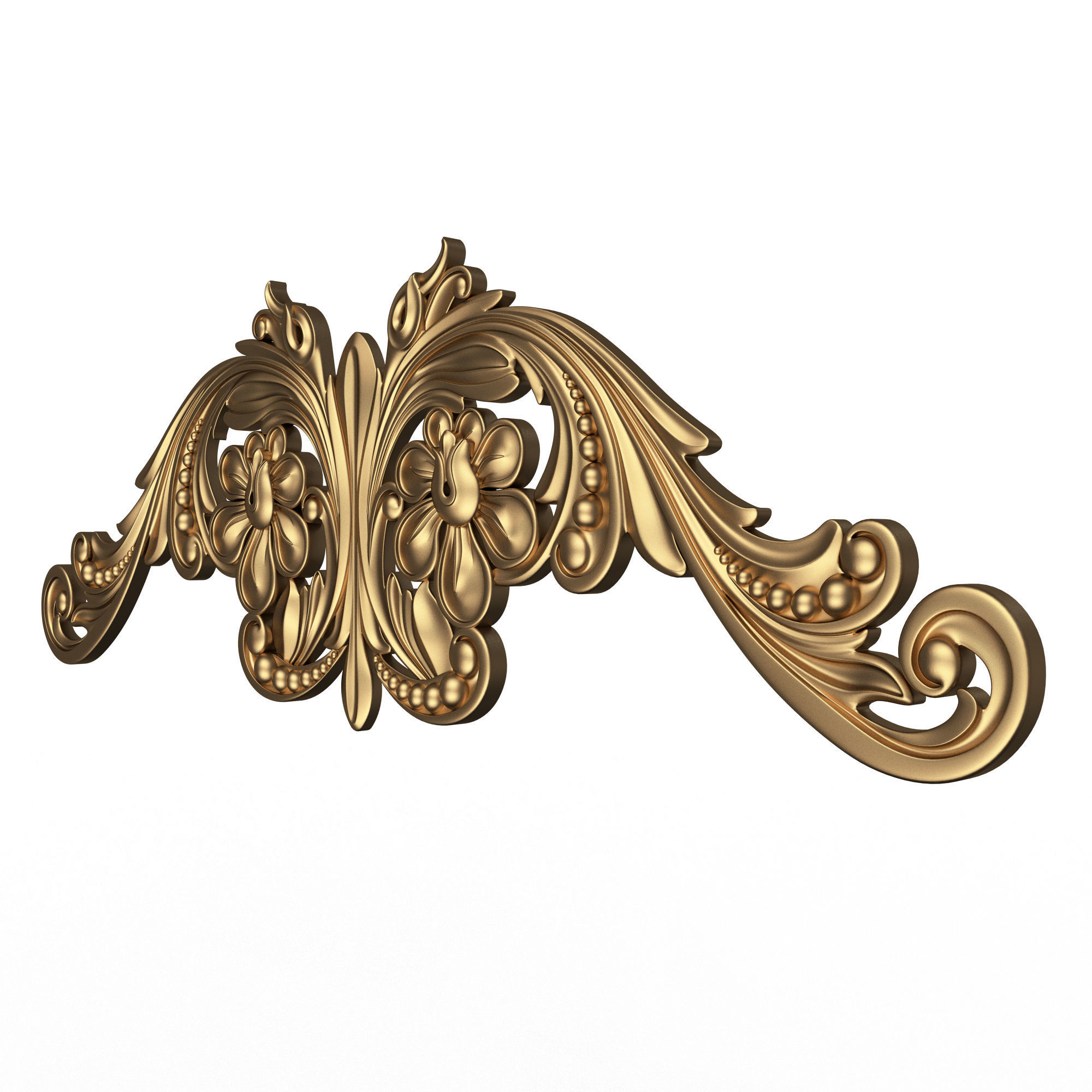 Collection of Carved Plaster Molding Decorations Low-poly 3D model_28