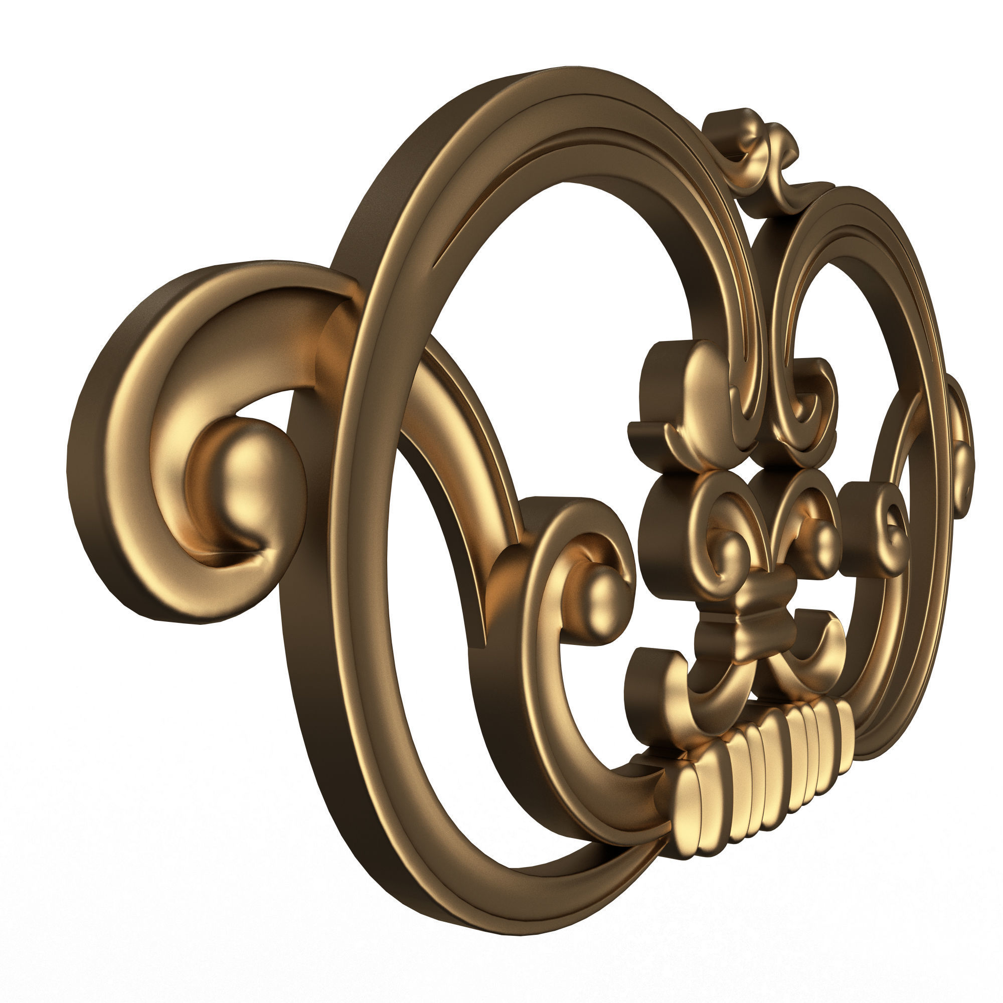 Collection of Carved Plaster Molding Decorations Low-poly 3D model_9