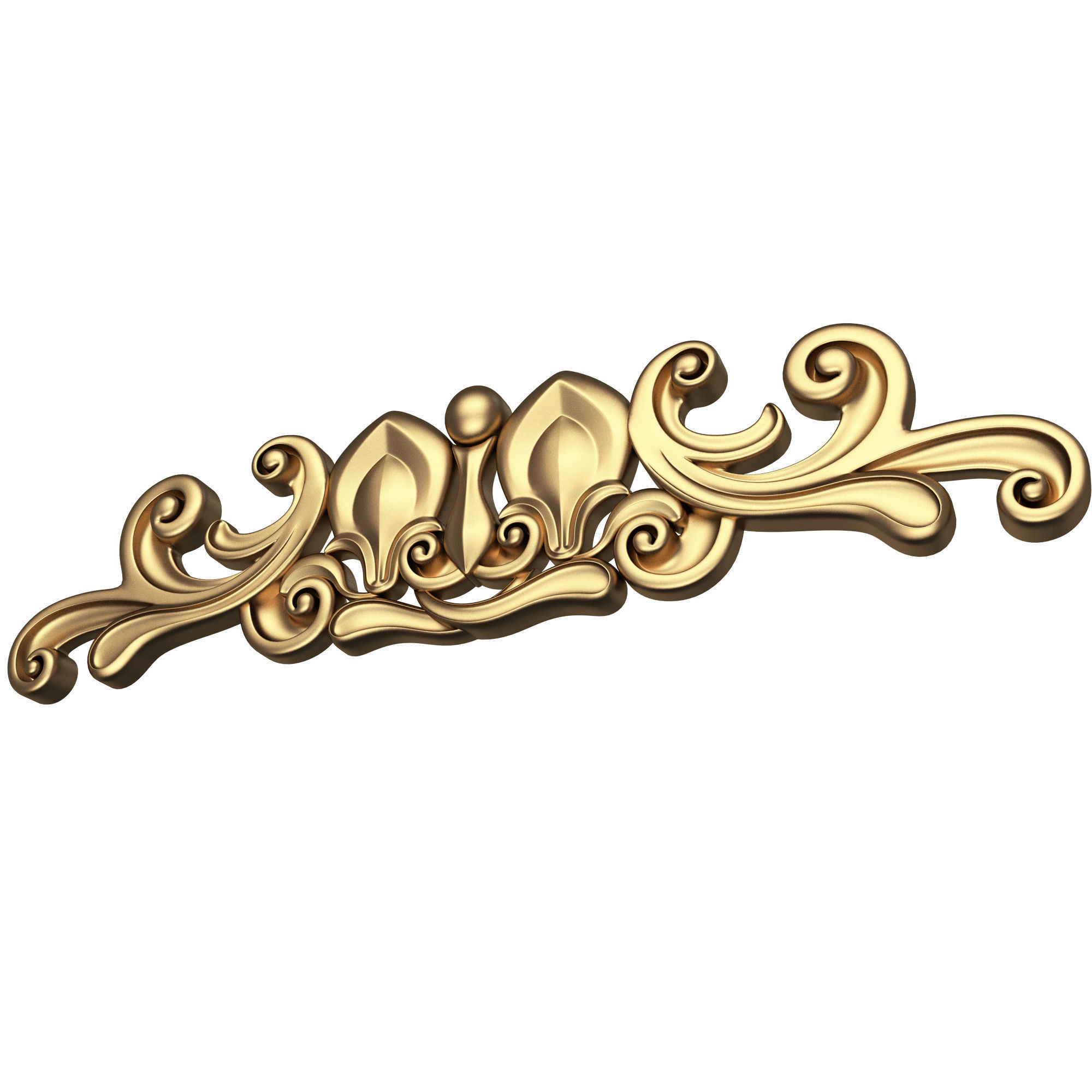 Collection of Carved Plaster Molding Decorations Low-poly 3D model_23