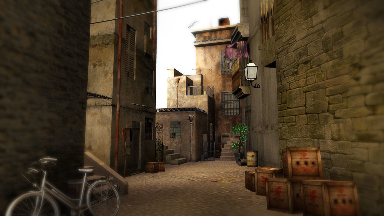 Old Street Alley  3D model_1