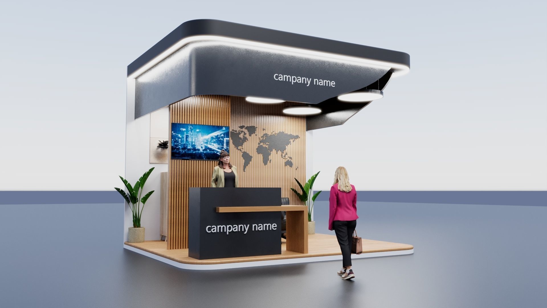 booth Exhibition 3D model_2