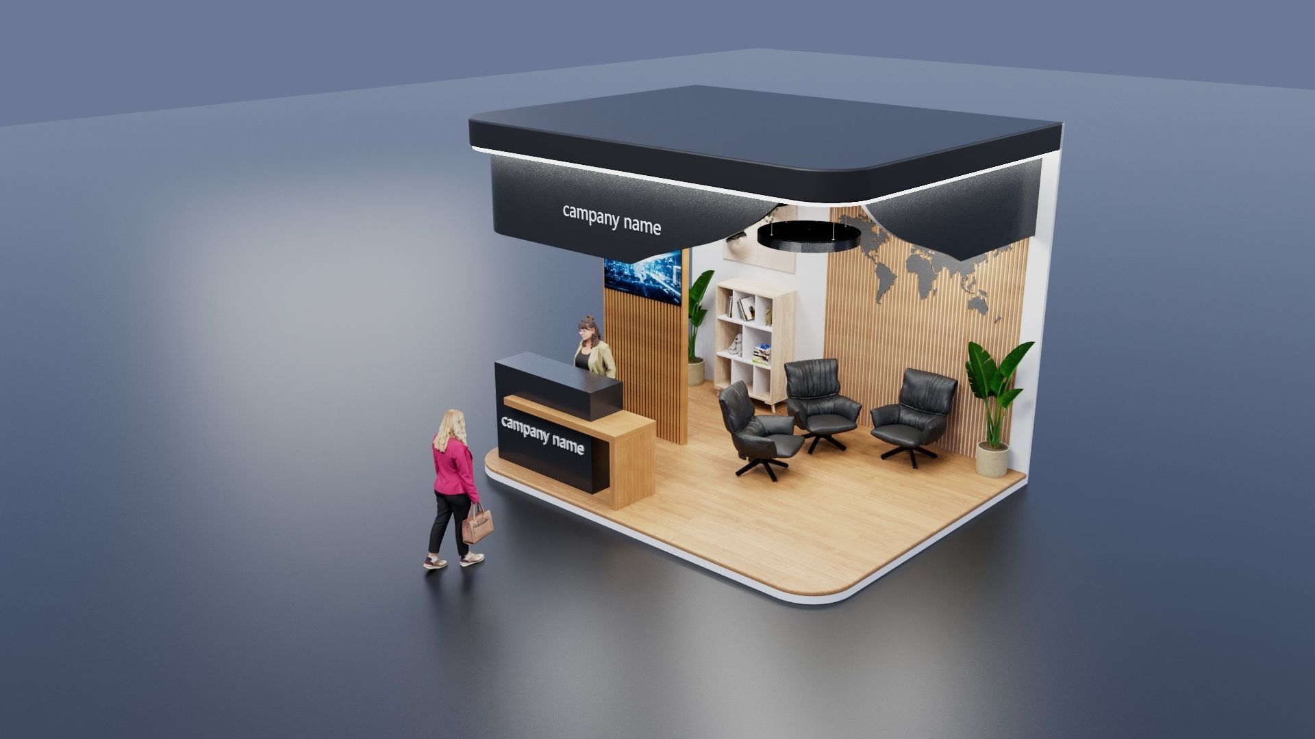 booth Exhibition 3D model_1