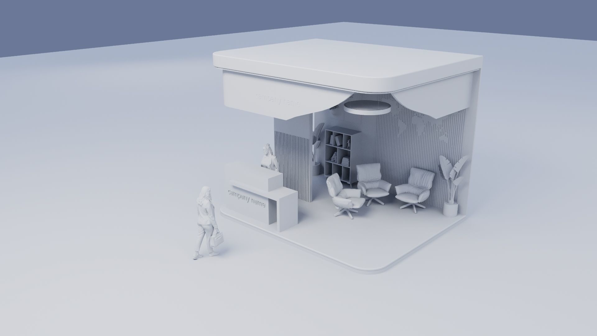 booth Exhibition 3D model_7