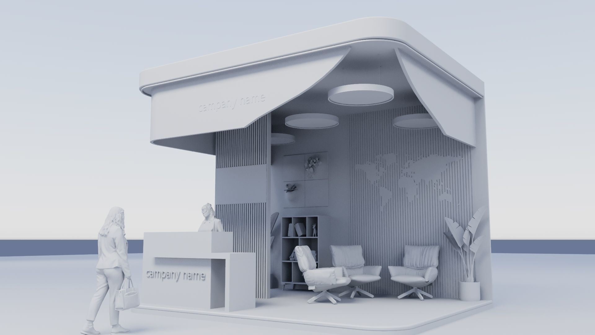 booth Exhibition 3D model_5