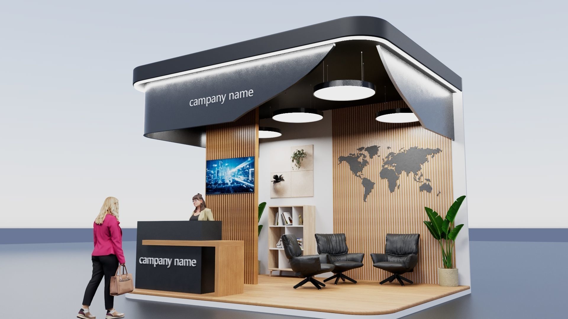 booth Exhibition 3D model_6