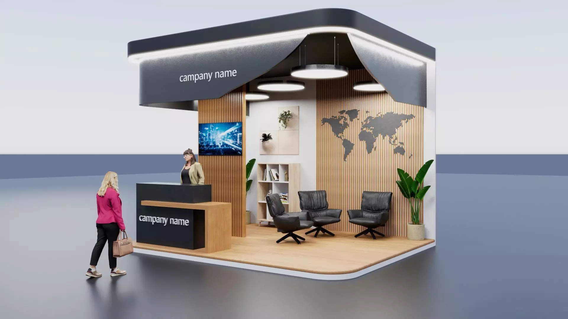 booth Exhibition 3D model_0