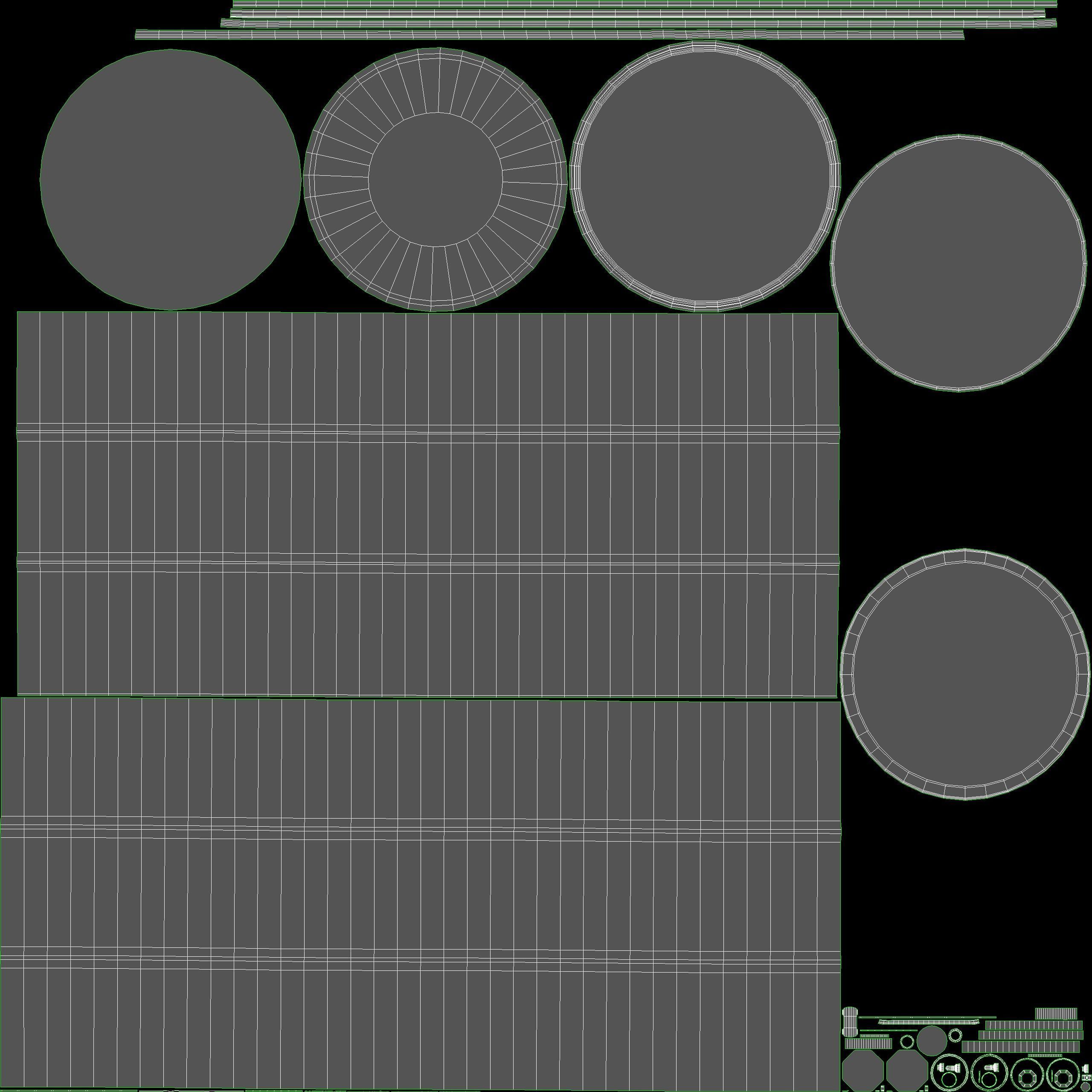 Oil Barrel 2 Open Low-poly 3D model_35