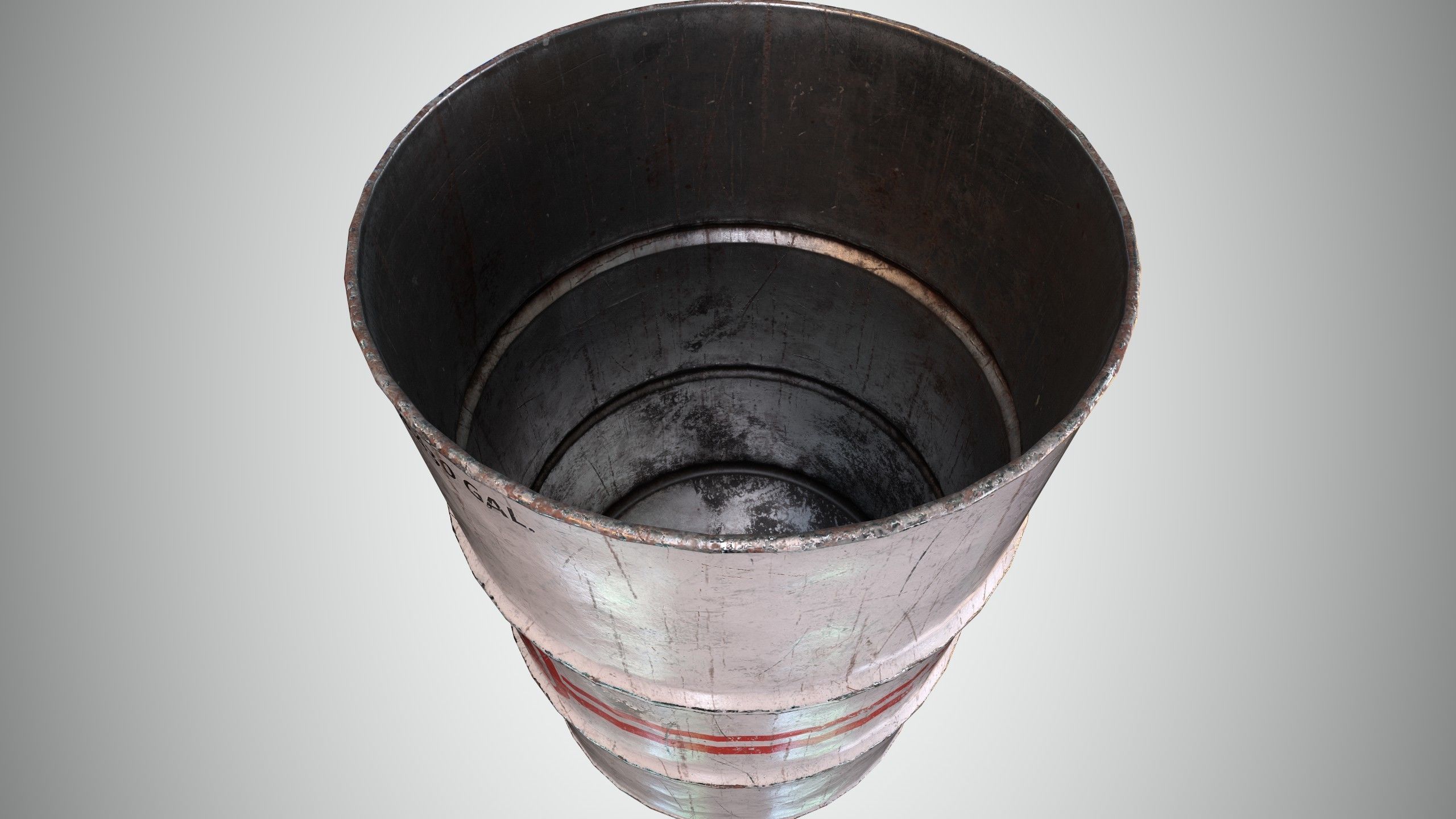 Oil Barrel 2 Open Low-poly 3D model_16