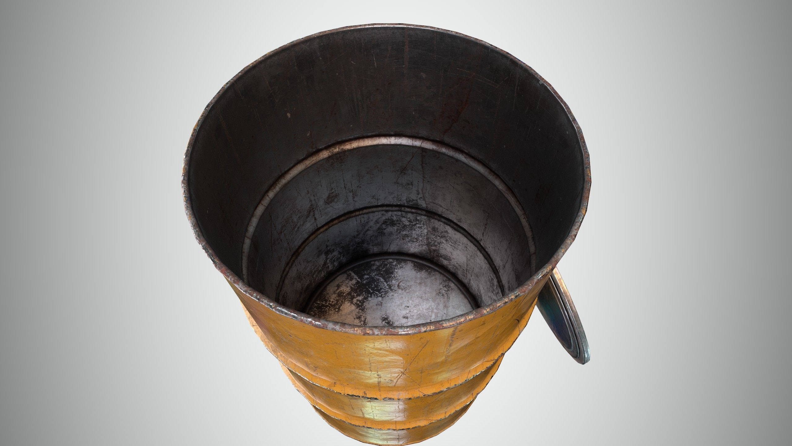 Oil Barrel 2 Open Low-poly 3D model_12