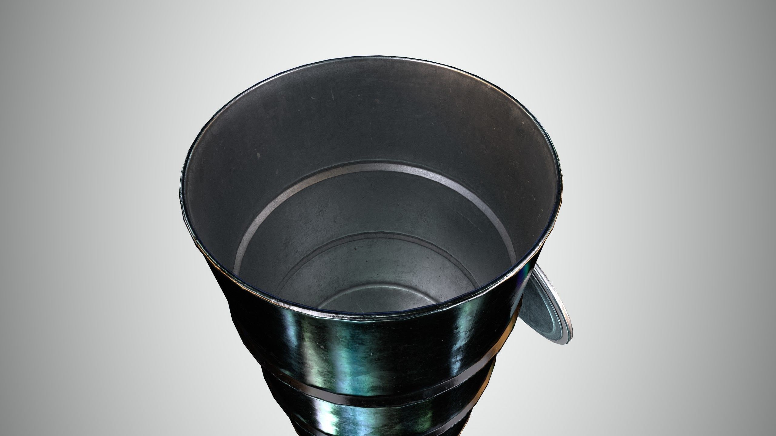 Oil Barrel 2 Open Low-poly 3D model_24