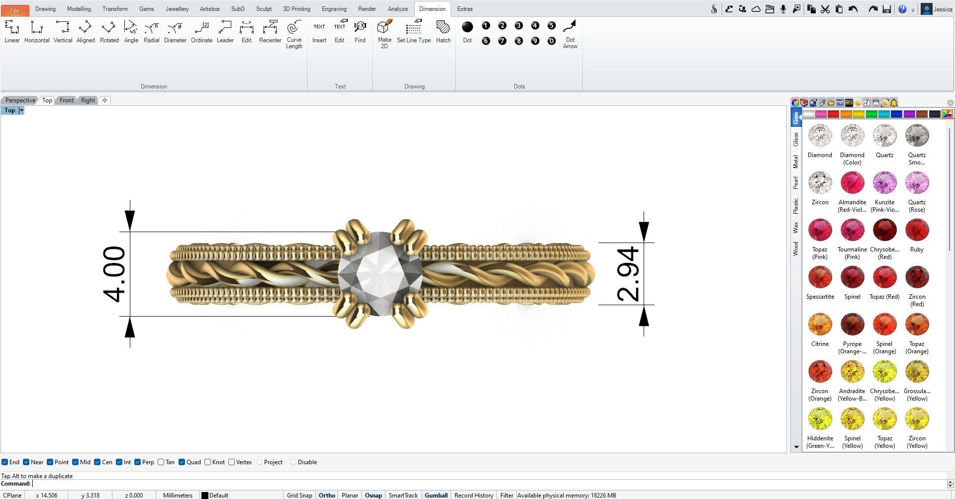 Solitaire Engagement Ring 3D print model_4