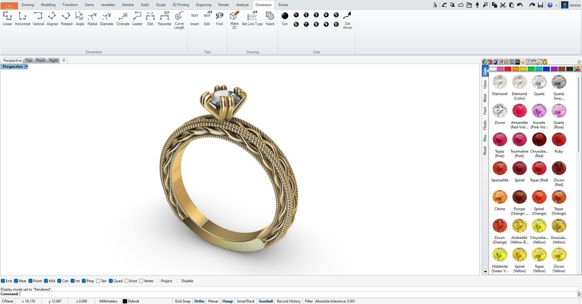 Solitaire Engagement Ring 3D print model_5