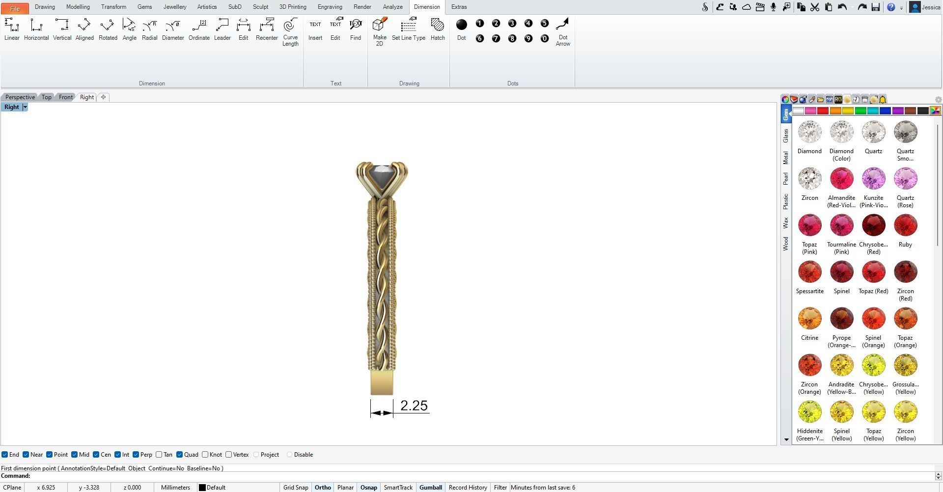 Solitaire Engagement Ring 3D print model_6