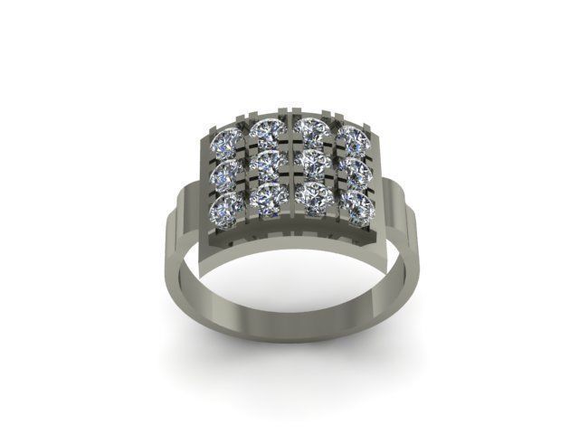 fasion ring for daimonds 3D print model_4