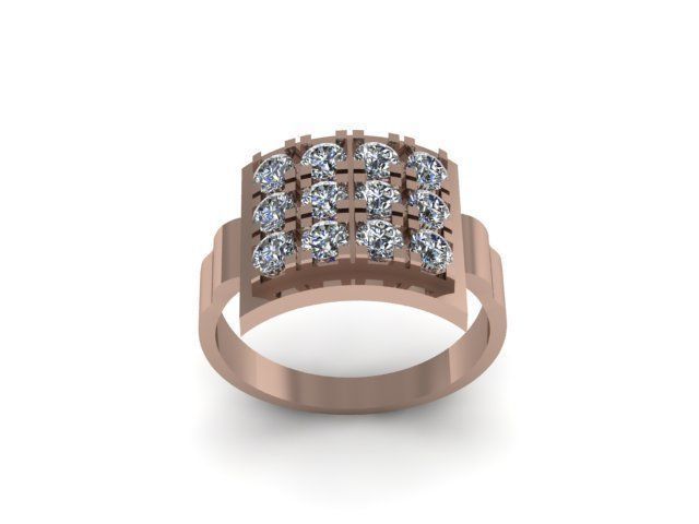 fasion ring for daimonds 3D print model_5