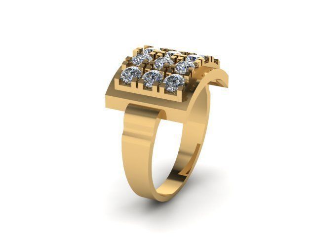 fasion ring for daimonds 3D print model_6