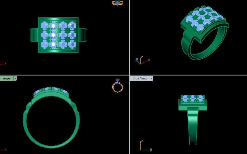 fasion ring for daimonds 3D print model_13
