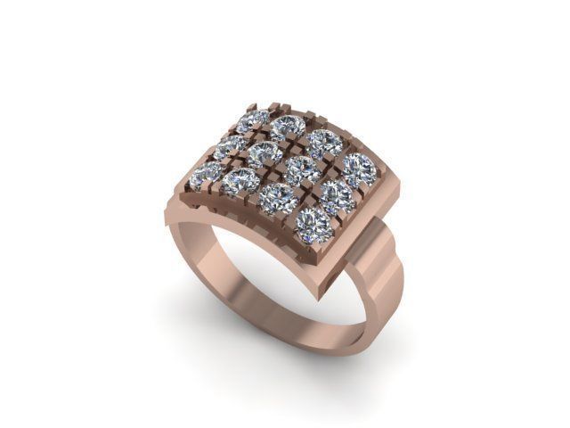 fasion ring for daimonds 3D print model_2