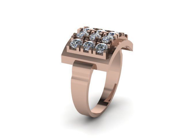 fasion ring for daimonds 3D print model_8