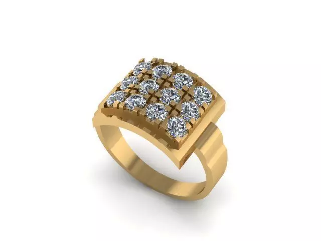 fasion ring for daimonds 3D print model_0