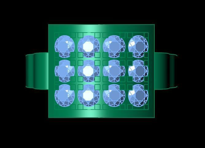 fasion ring for daimonds 3D print model_10