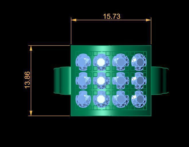 fasion ring for daimonds 3D print model_14