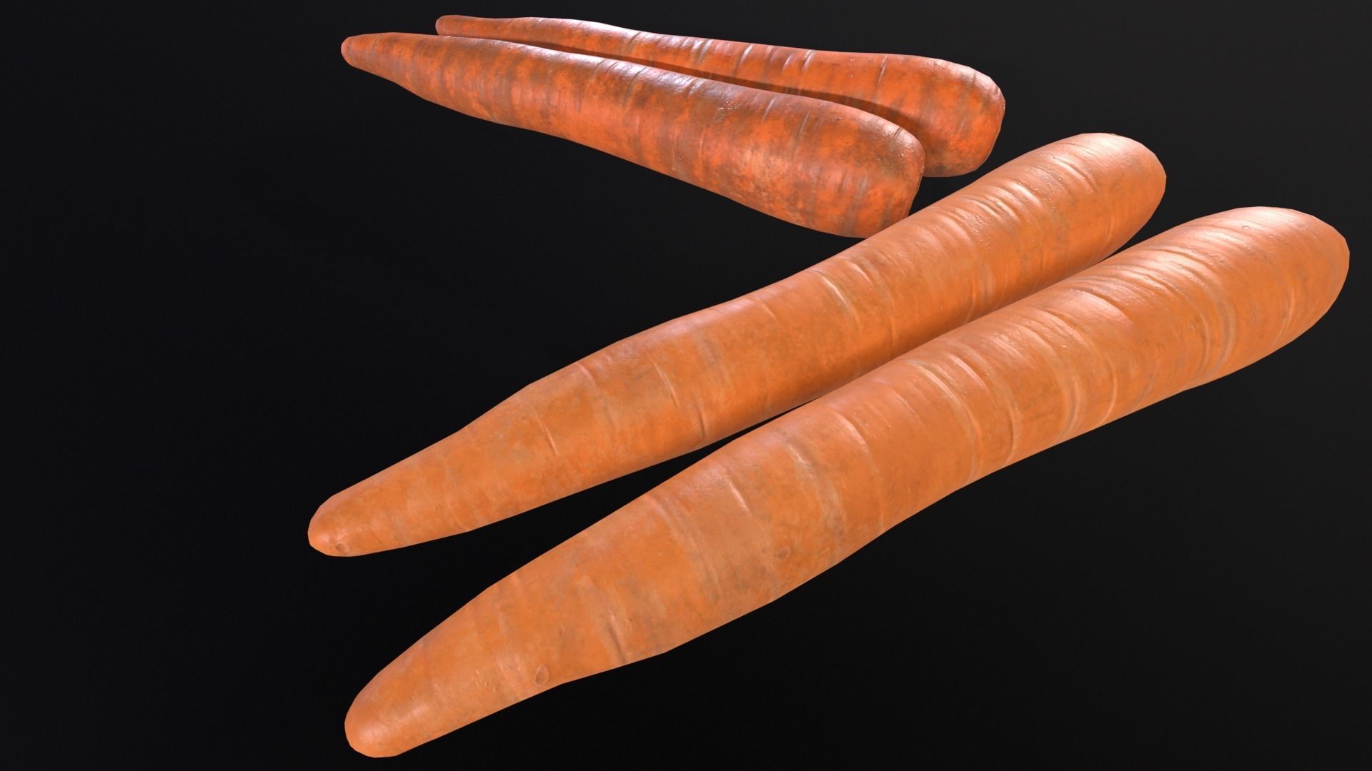 Carrots Low-poly 3D model_18