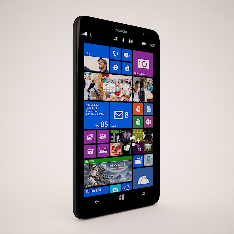 Nokia Lumia 1320 Black 3D model_13