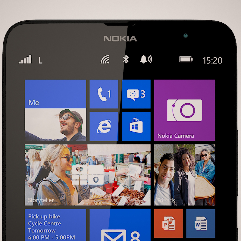 Nokia Lumia 1320 Black 3D model_1