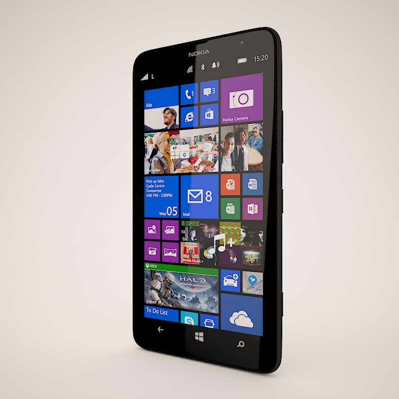 Nokia Lumia 1320 Black 3D model_3
