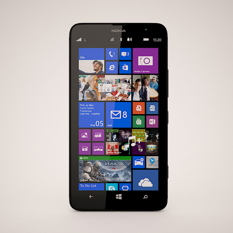 Nokia Lumia 1320 Black 3D model_2