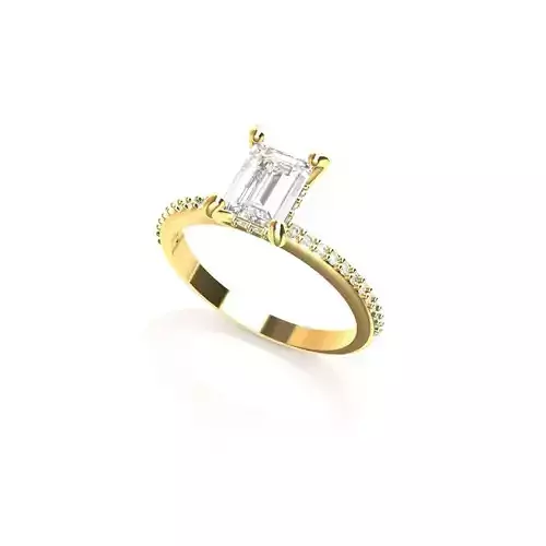 Solitaire Engagement Ring 3D print model