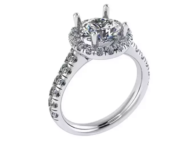Round Halo Ring 0113